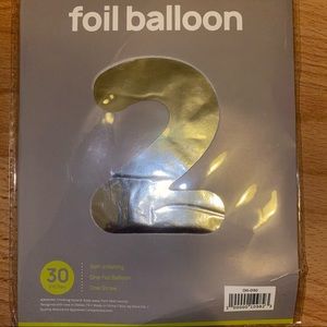 silver foil number balloon
